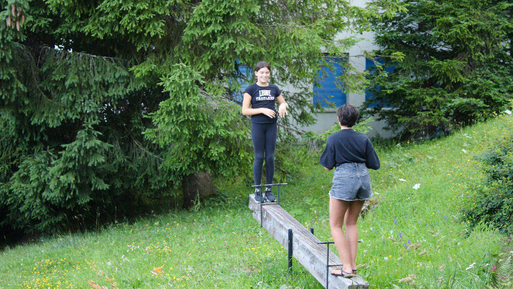 Team activity at the friLingue Creative Media Camp in Liddes