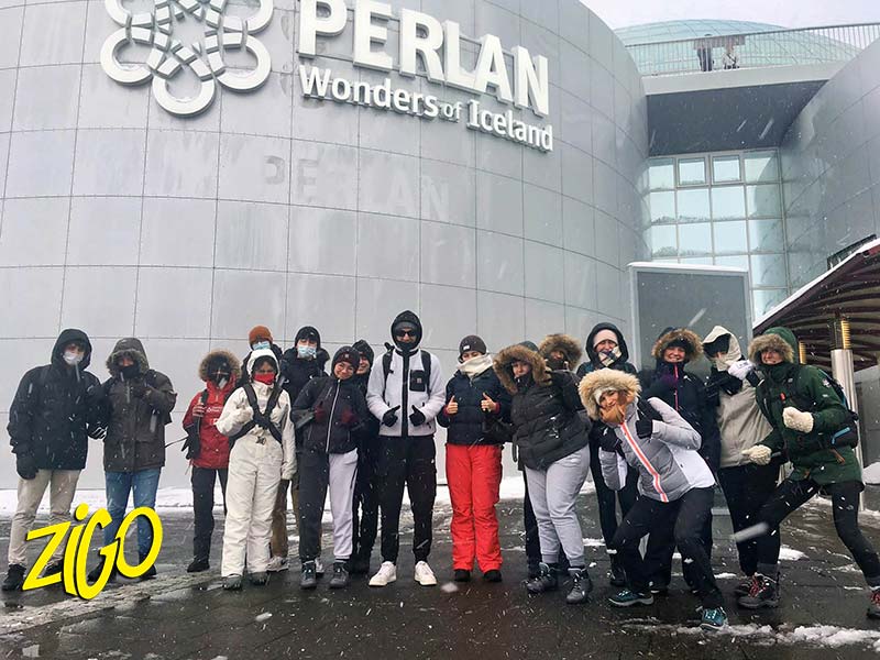 The group outside the Perlan museum