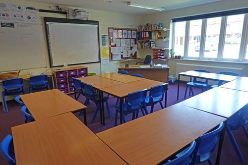 A typical classroom used for morning English lessons