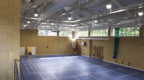 The sports hall used by the summer course