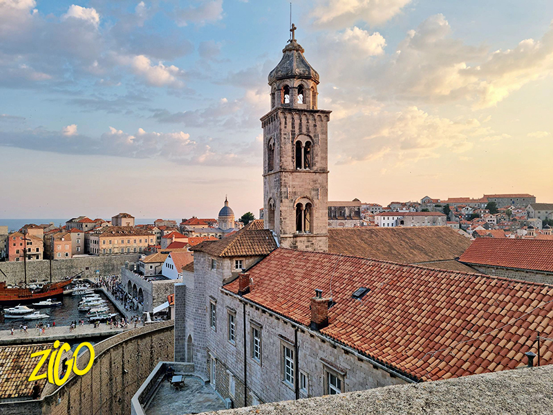 Rooftops and bell tower of the Dubrovnik old town