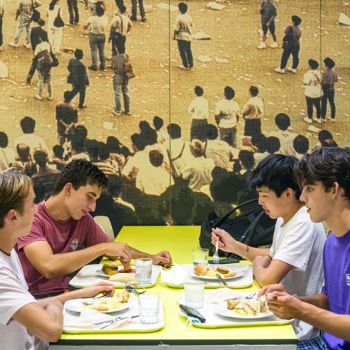 Programme group on a Cultural Enrichment outing in Barcelona
