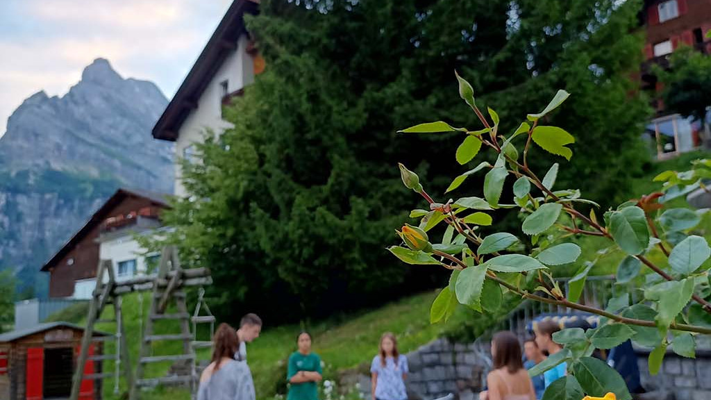 A scene from the friLingue maths camp in Braunwald, Switzerland