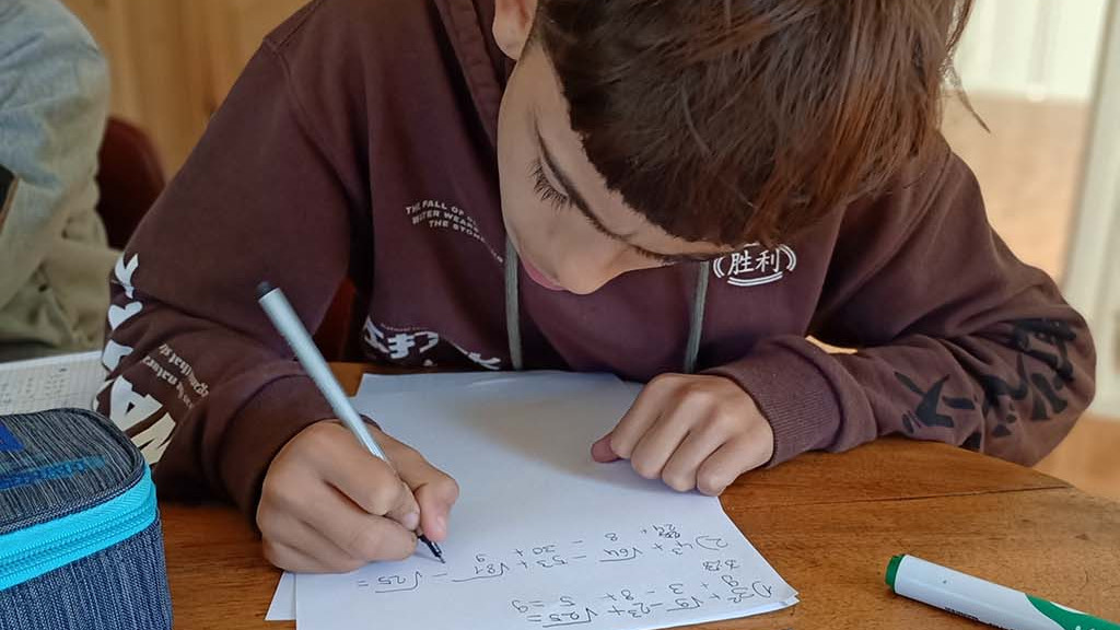A scene from the friLingue maths camp in Braunwald, Switzerland