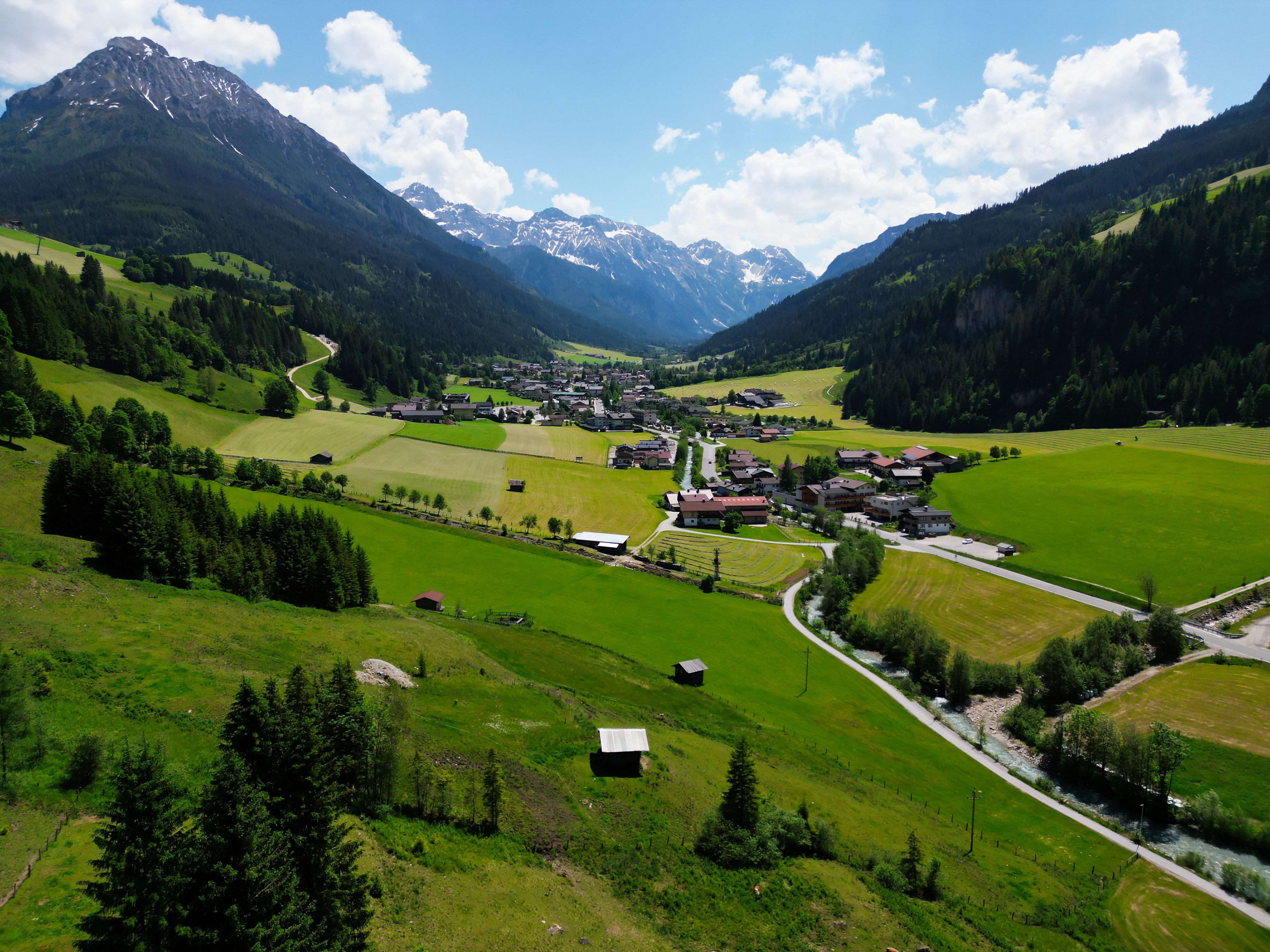 The village of Kleinarl in the Austrian mountains