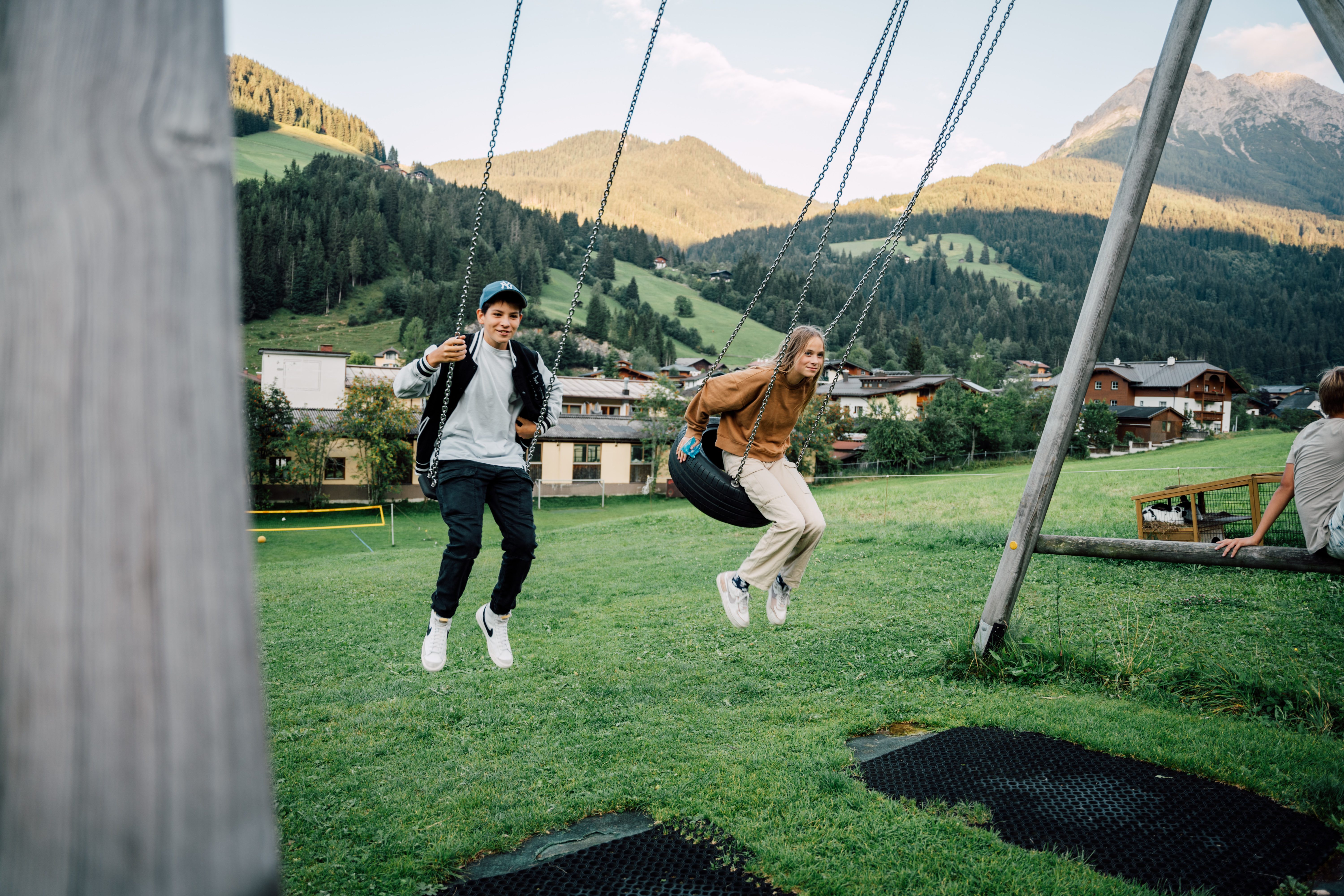 Children on the swings