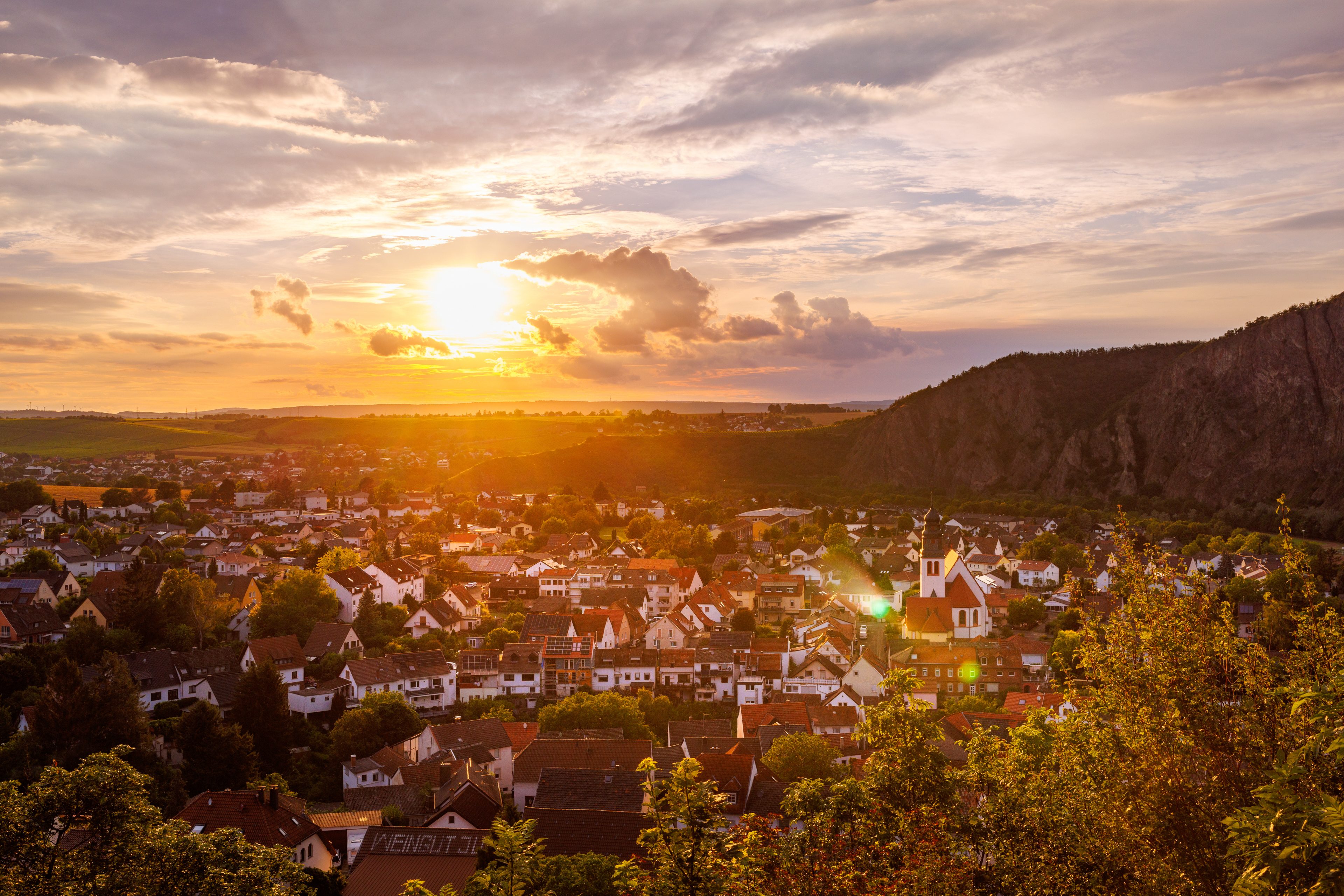 View over the valley from the Ebernburg