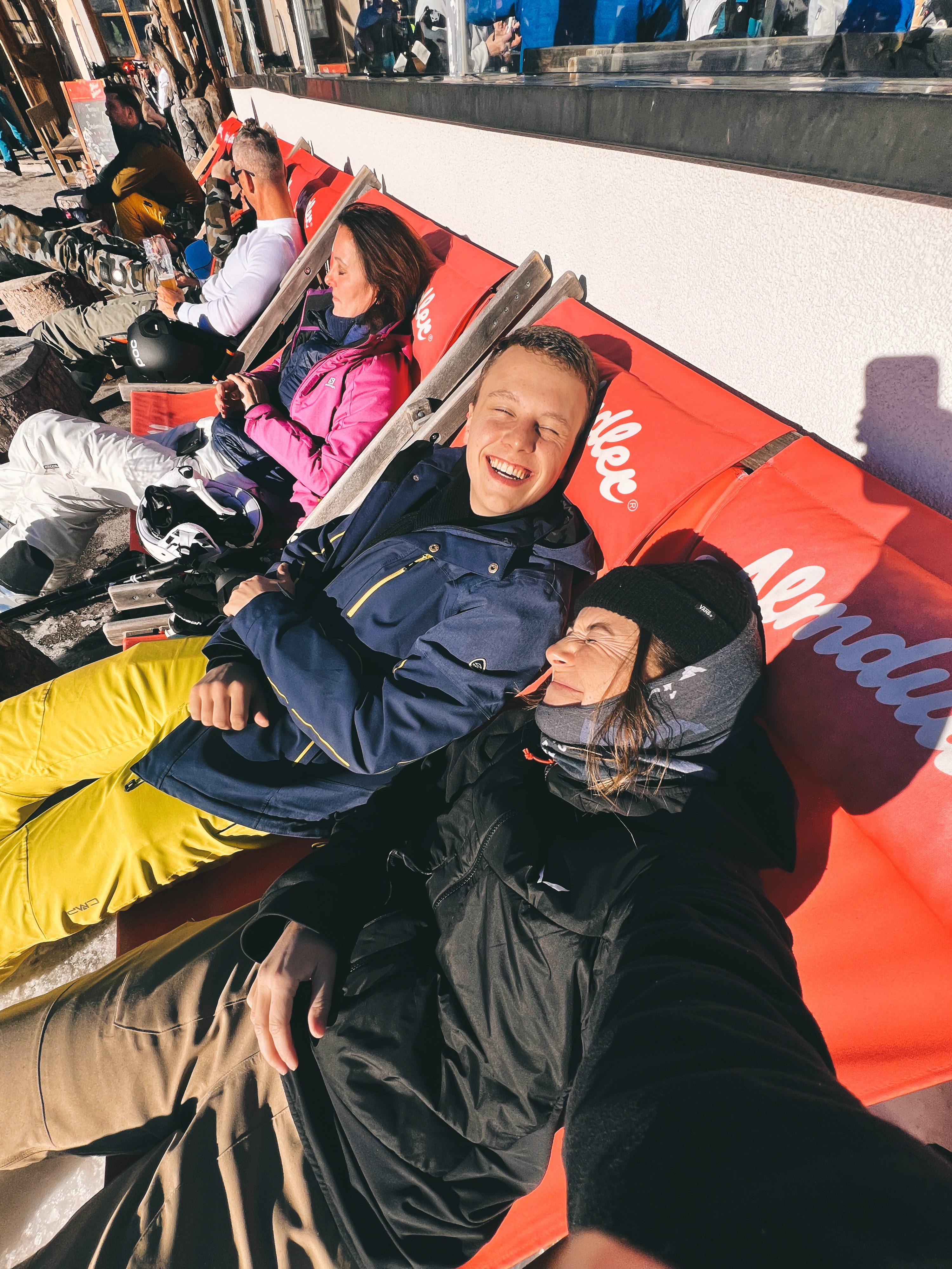 Lunch break at a mountain hut