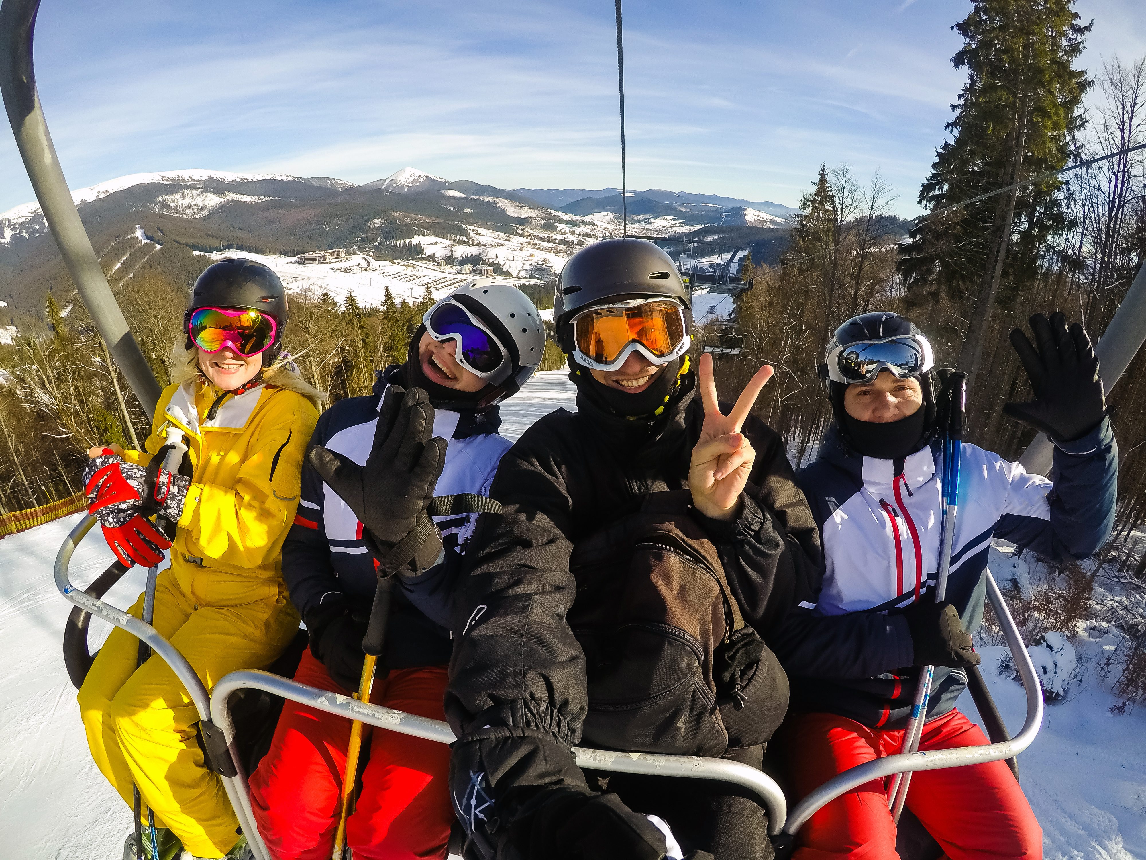 Guests on the lift