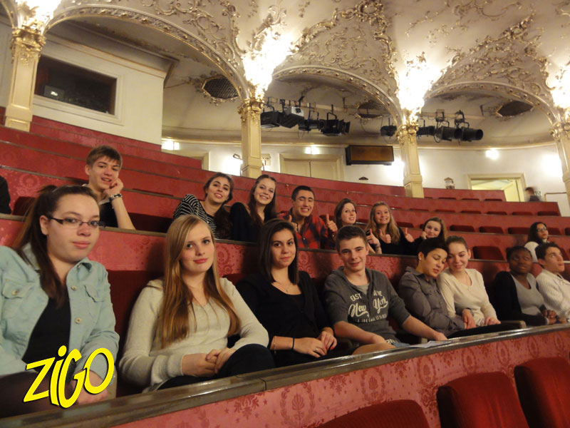 Participants in the auditorium before the opera