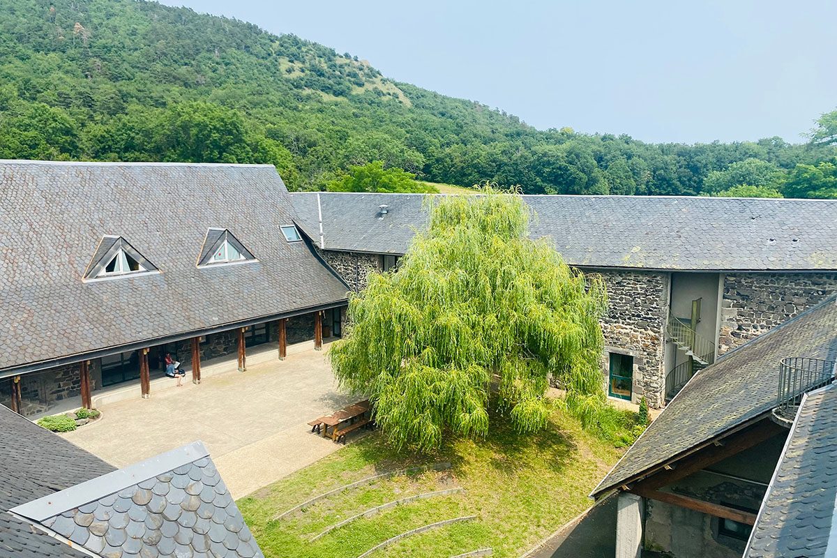 The restored manor house of the Viginet estate at Saint-Nectaire