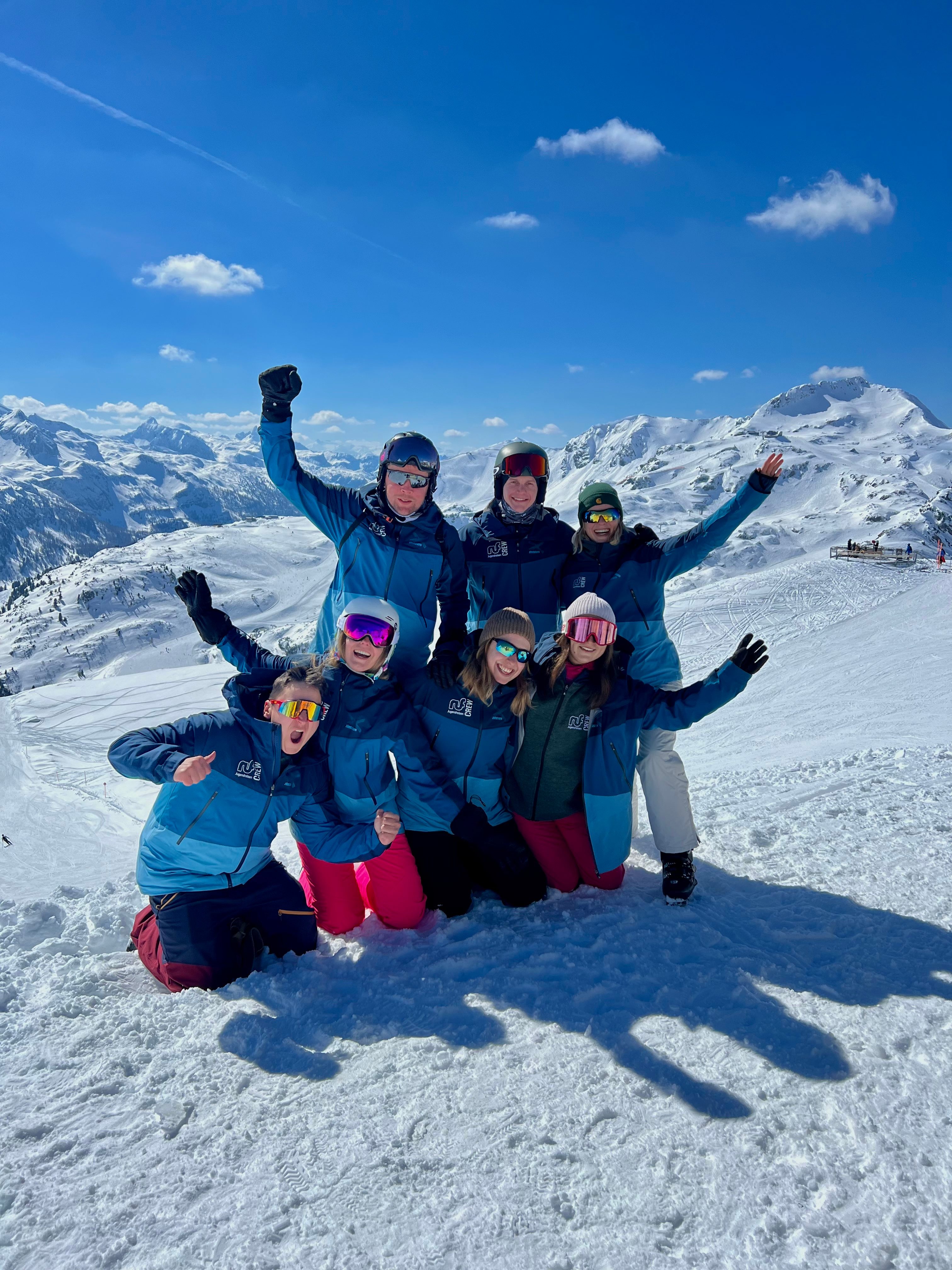 ruf snowguides in front of the mountain panorama in Obertauern