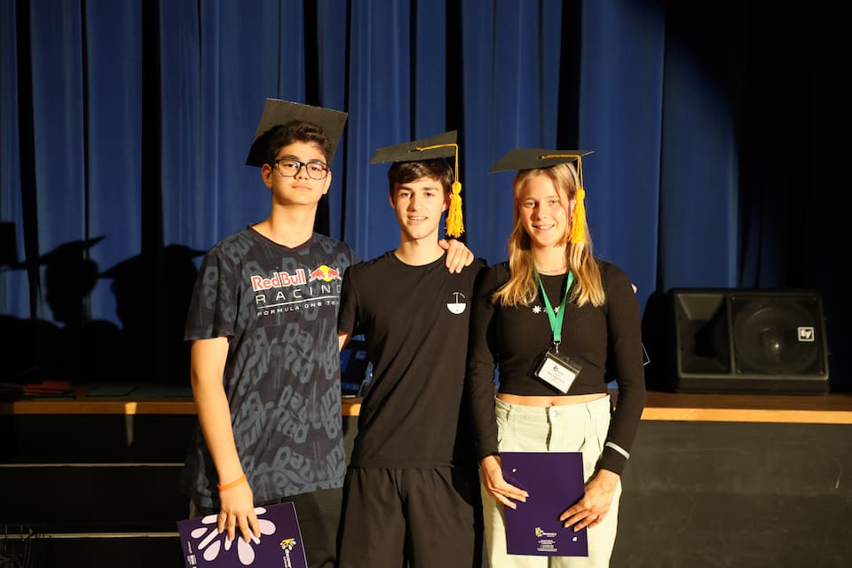 End-of-course presentation and certificates at Winchester