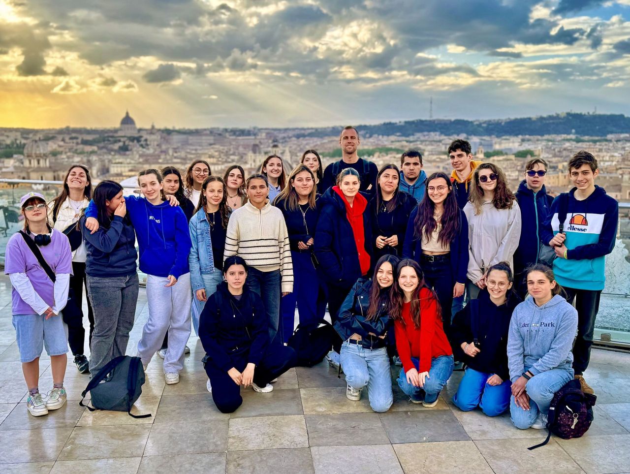 Participants of the Temps Jeunes camp in Rome