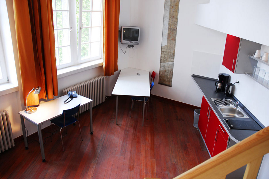 One of the apartments on campus: if you book on-campus accommodation, you will share an apartment like this with 2 - 4 other Berlin College students