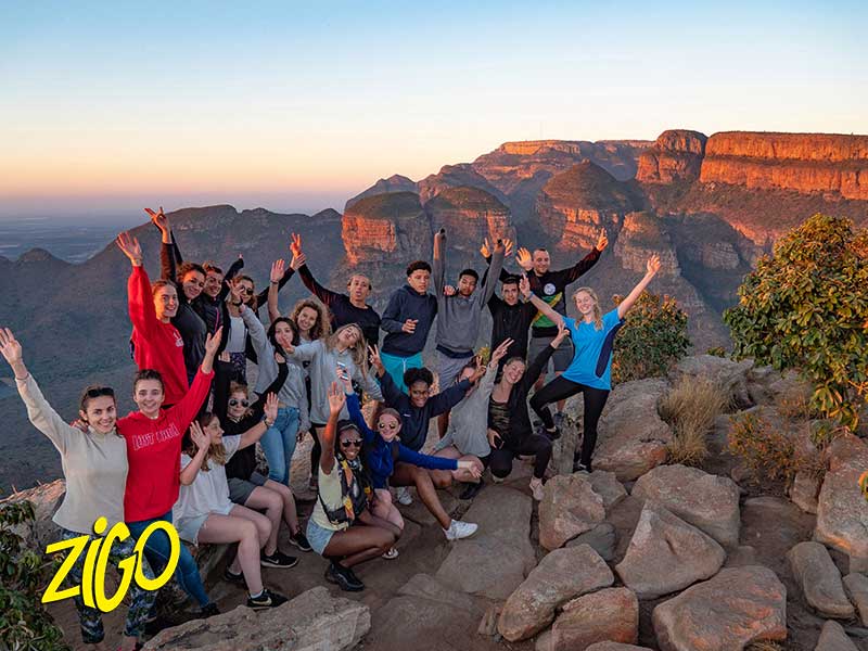 The group at a viewpoint over the Blyde River Canyon