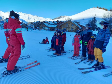 Children on a CESL ski and snow camp in Albiez-Montrond, Savoie, France