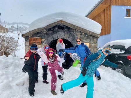 Children on a CESL ski and snow camp in Albiez-Montrond, Savoie, France
