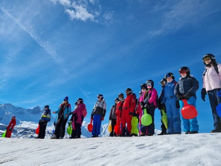 Children on a CESL ski and snow camp in Albiez-Montrond, Savoie, France