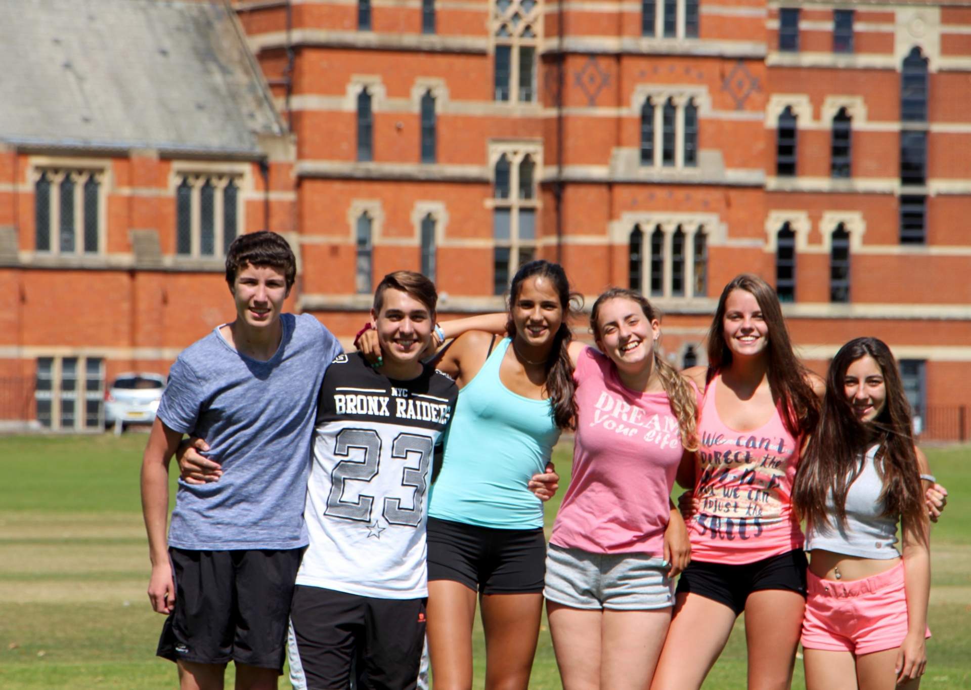 Summer school students together during the Exeter programme