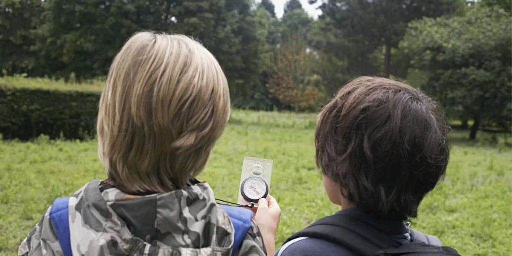 Orienteering with map and compass