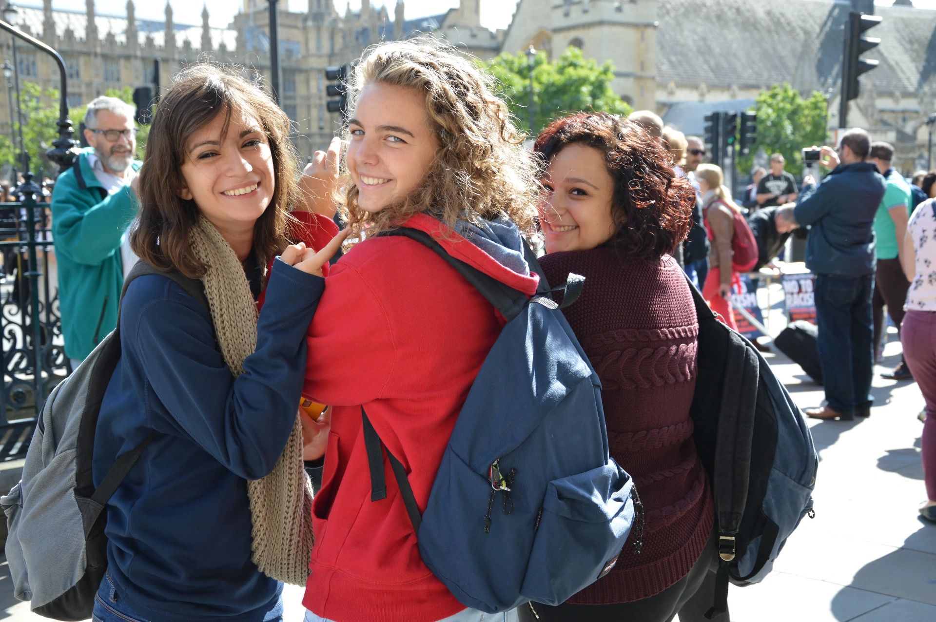Teenagers from the Loxdale winter course on an excursion in London