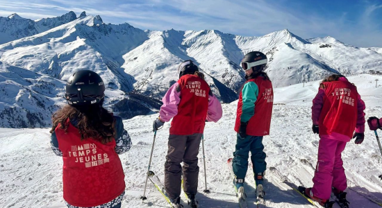 A winter activity at the Valloire camp