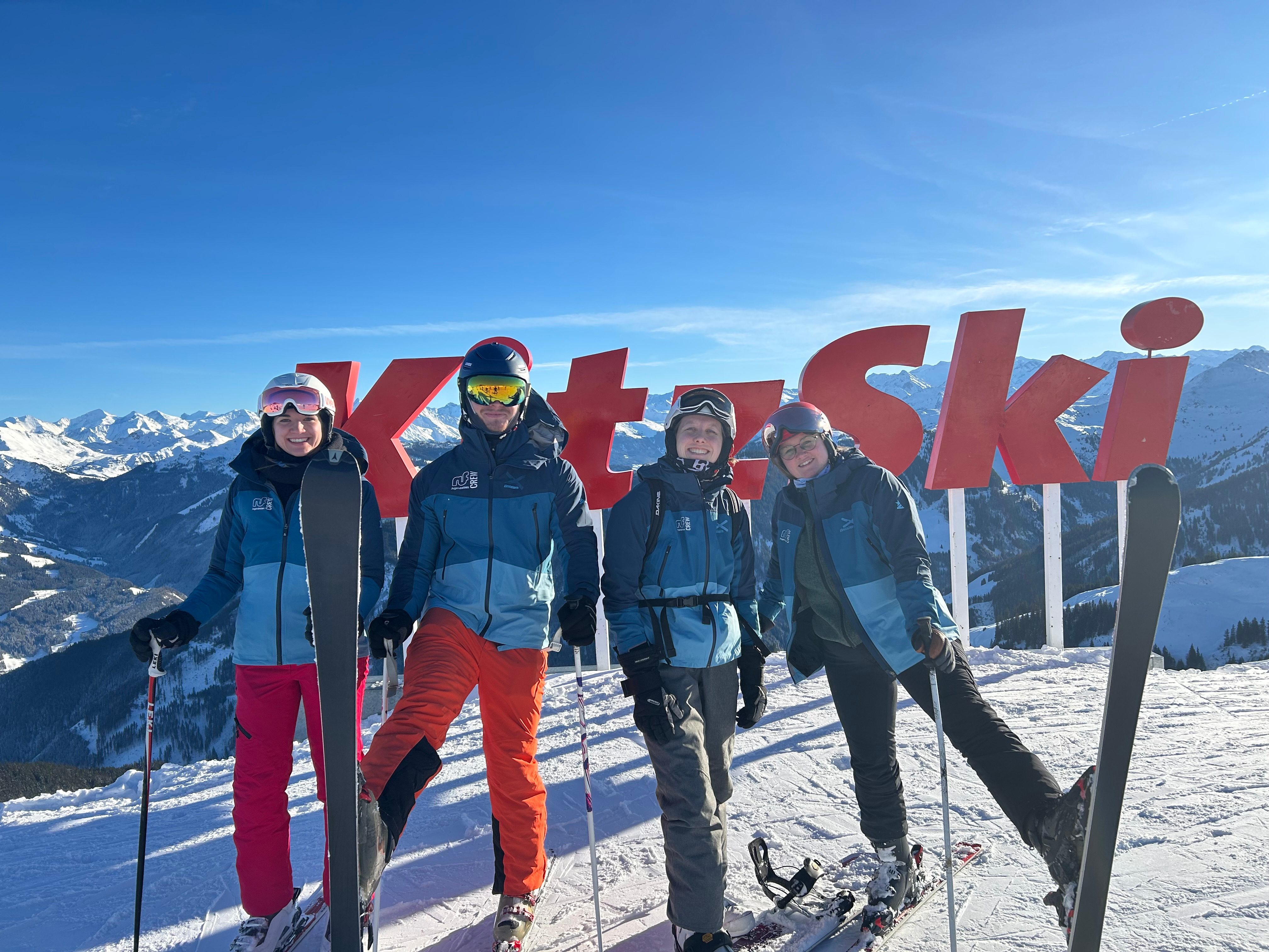 ruf snowguides at the KitzSki entrance in Kitzbuehel