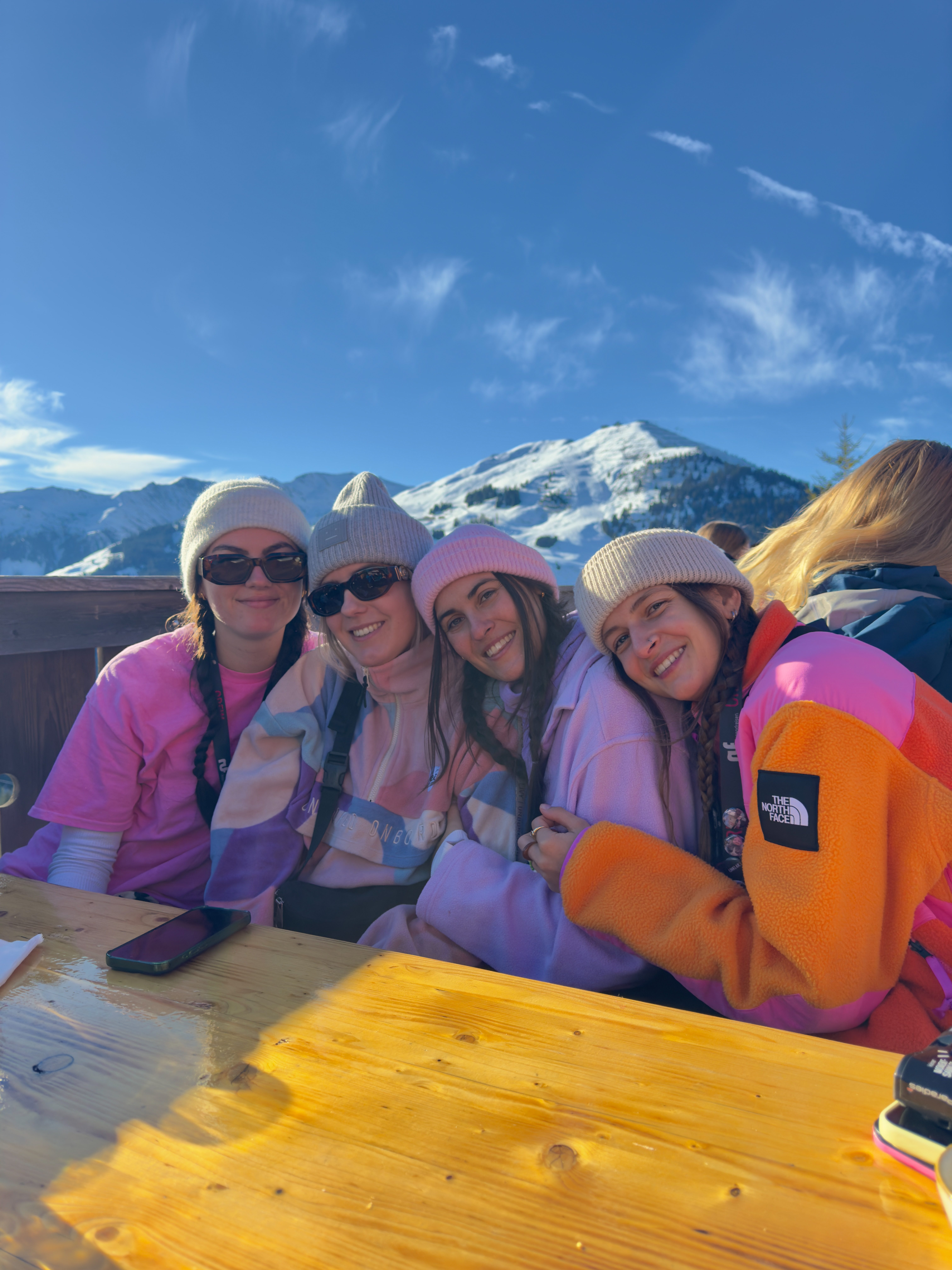 Group photo of the ruf team at a mountain hut