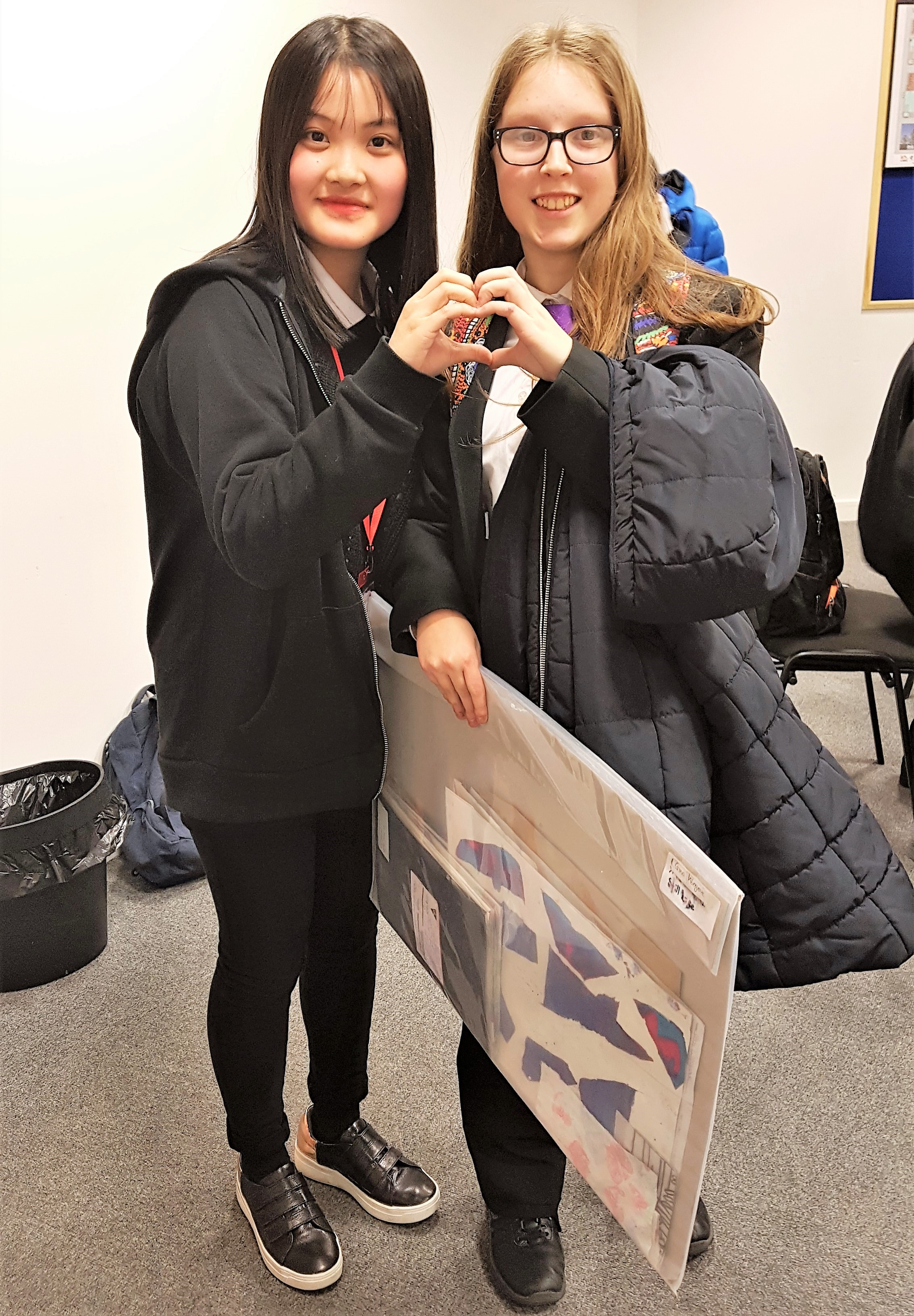An international student in a mainstream class alongside British pupils