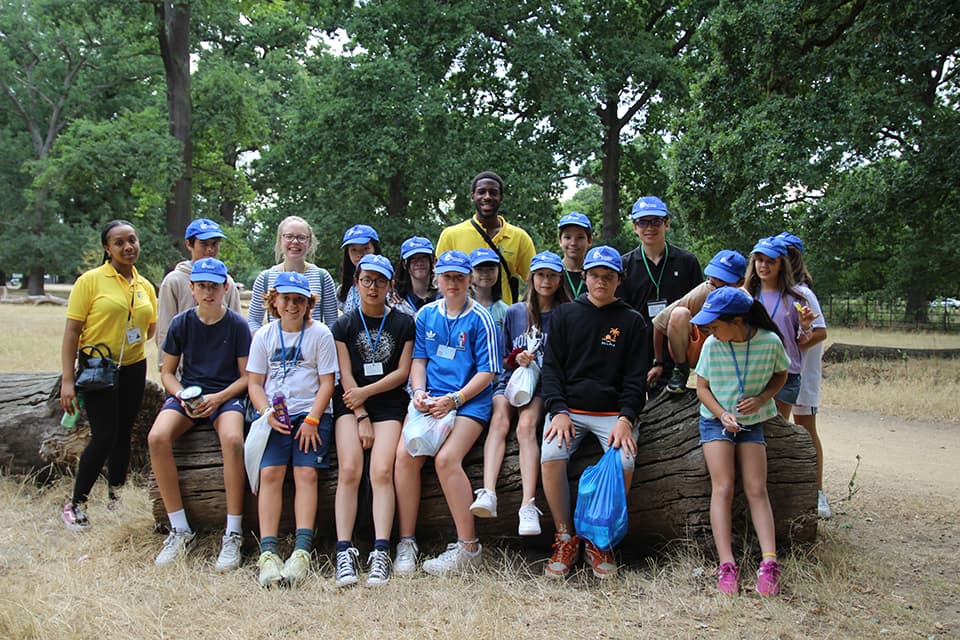 Group of students on a trip into Richmond Park, near the Marymount campus