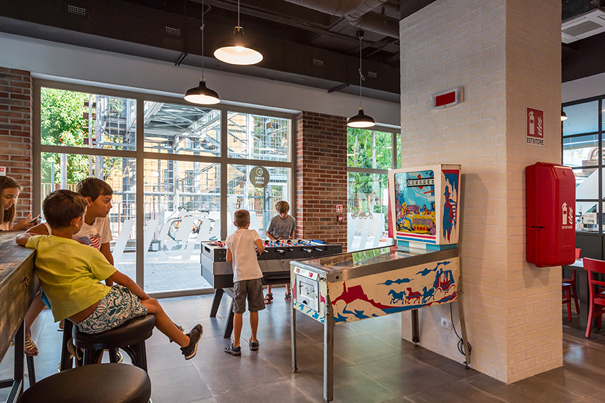 Games area in the student residence